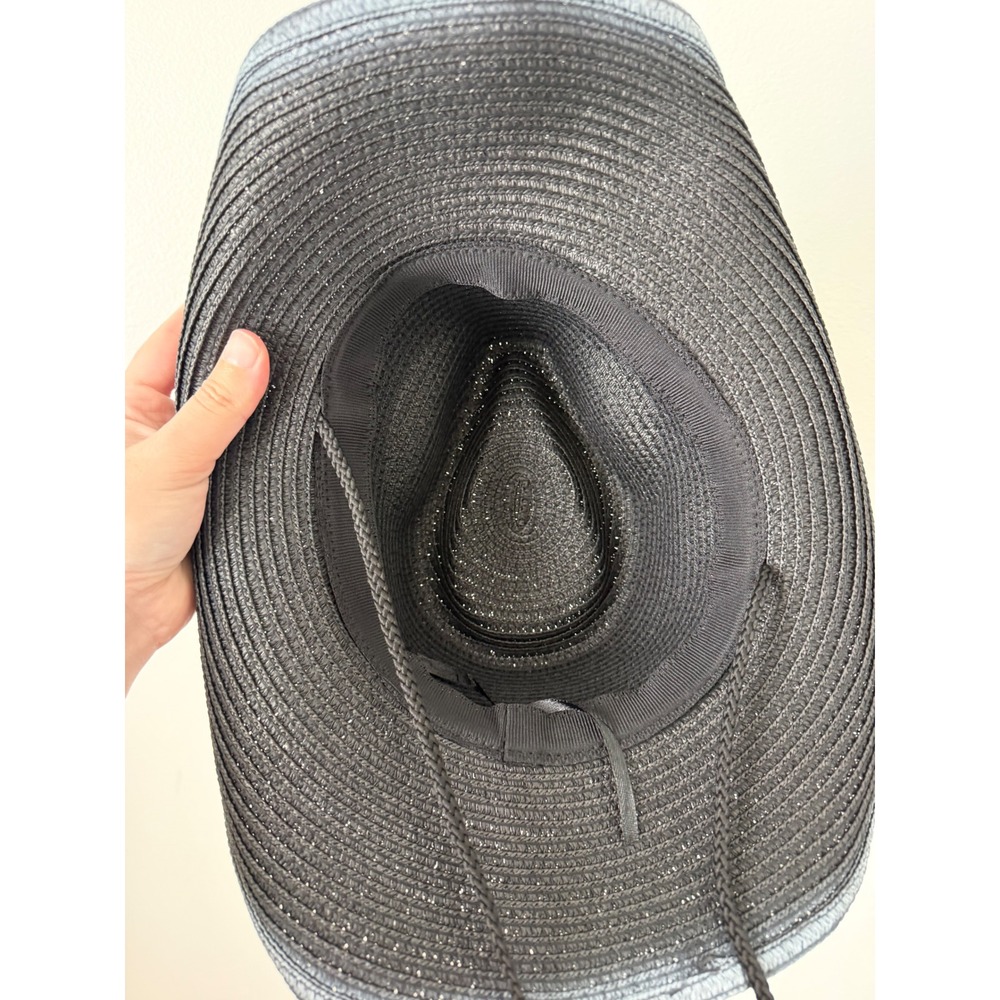 Women's Straw Cowgirl Hat – Black – One Size – New - Picture 4 of 4